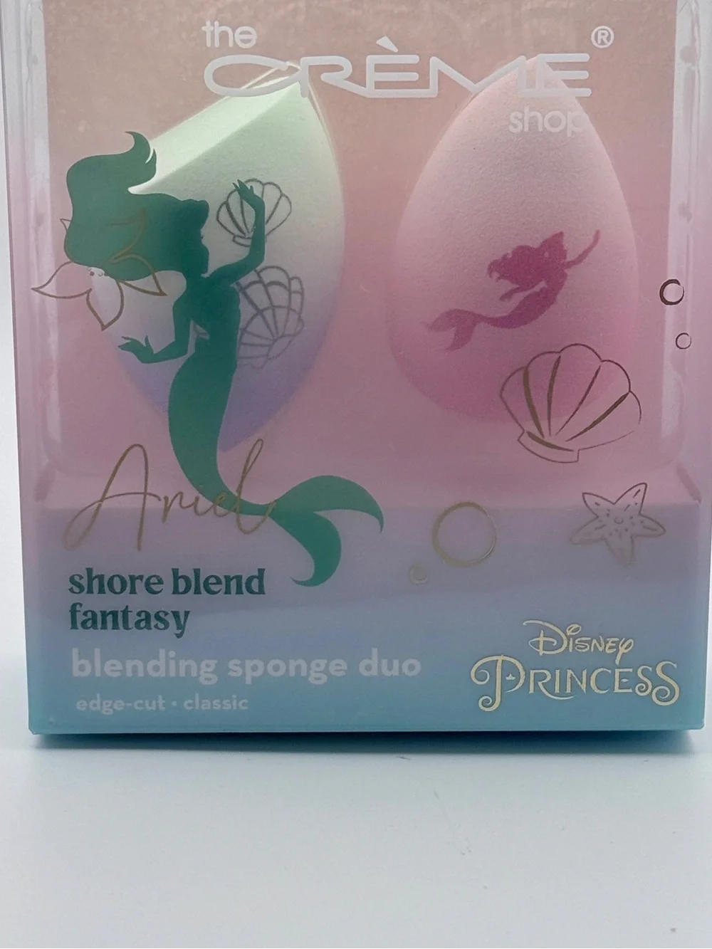 The Crème Shop Disney Princess Ariel Shore Blend Fantasy Blending Sponge Duo New